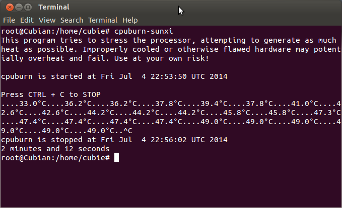 cpuburn-sunxi screenshot